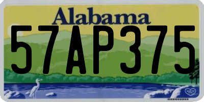 AL license plate 57AP375