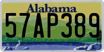 AL license plate 57AP389