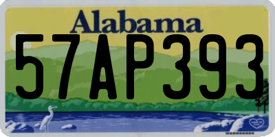 AL license plate 57AP393