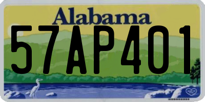 AL license plate 57AP401
