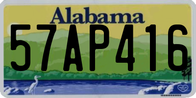 AL license plate 57AP416