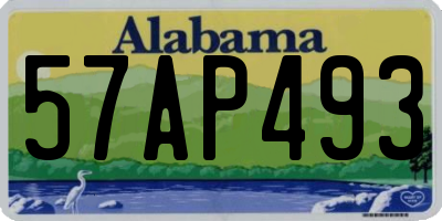 AL license plate 57AP493