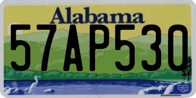 AL license plate 57AP530