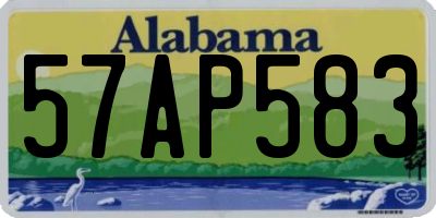 AL license plate 57AP583