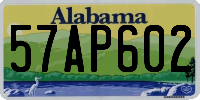 AL license plate 57AP602