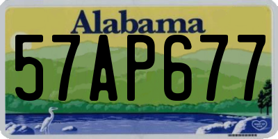 AL license plate 57AP677