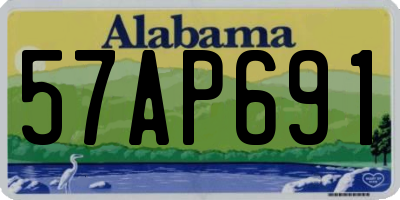 AL license plate 57AP691