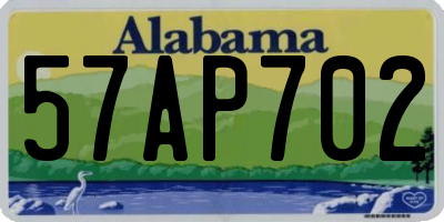 AL license plate 57AP702