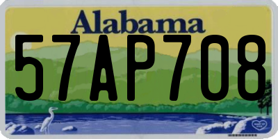 AL license plate 57AP708