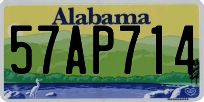 AL license plate 57AP714