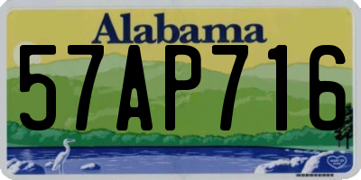 AL license plate 57AP716