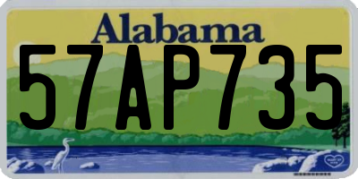 AL license plate 57AP735