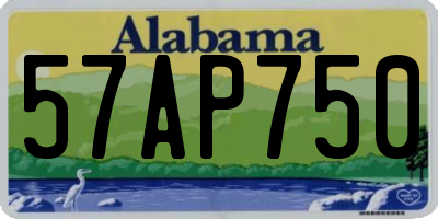 AL license plate 57AP750