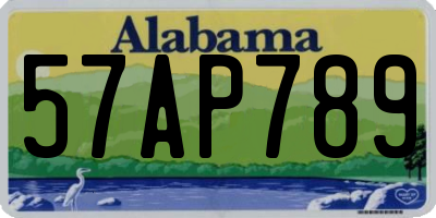AL license plate 57AP789