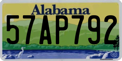 AL license plate 57AP792