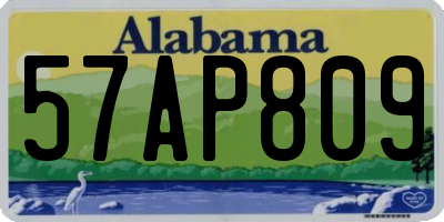 AL license plate 57AP809