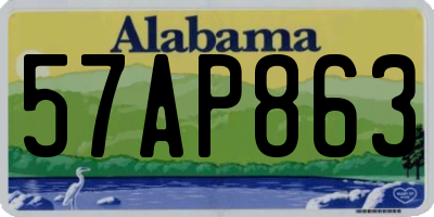 AL license plate 57AP863
