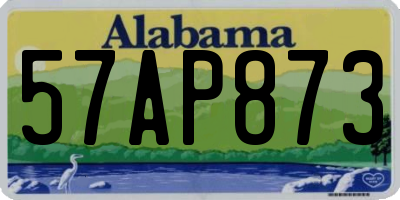 AL license plate 57AP873