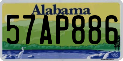 AL license plate 57AP886