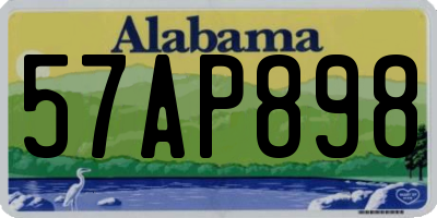 AL license plate 57AP898