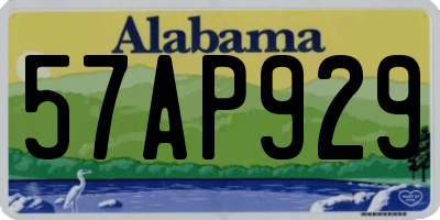 AL license plate 57AP929