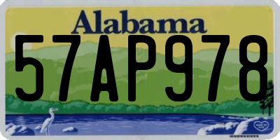 AL license plate 57AP978