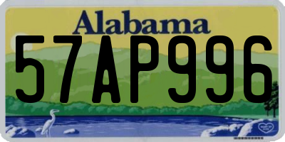 AL license plate 57AP996
