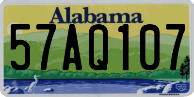 AL license plate 57AQ107