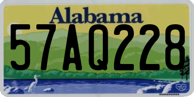 AL license plate 57AQ228