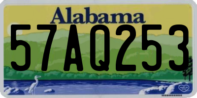 AL license plate 57AQ253