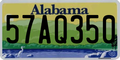 AL license plate 57AQ350