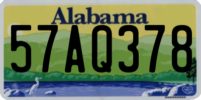 AL license plate 57AQ378