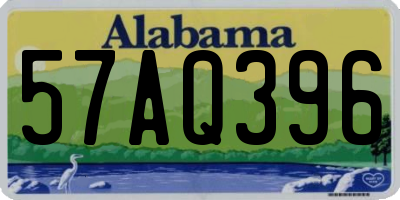 AL license plate 57AQ396