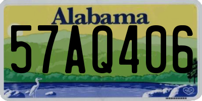 AL license plate 57AQ406