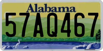 AL license plate 57AQ467