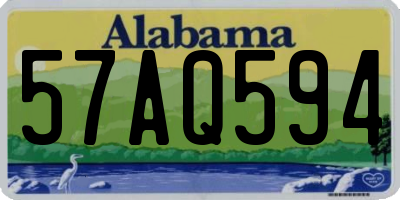 AL license plate 57AQ594
