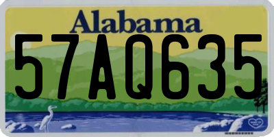 AL license plate 57AQ635