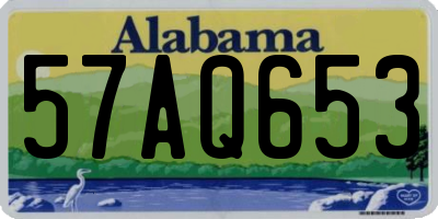 AL license plate 57AQ653