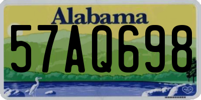 AL license plate 57AQ698