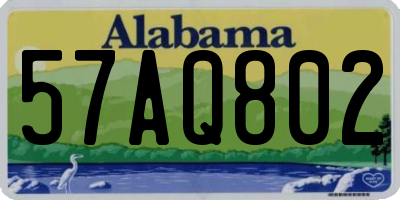 AL license plate 57AQ802