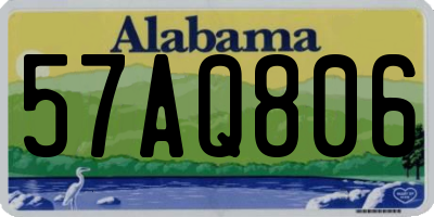 AL license plate 57AQ806