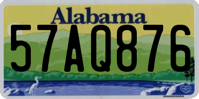 AL license plate 57AQ876
