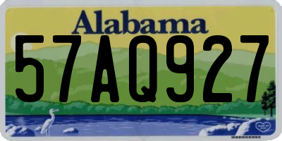 AL license plate 57AQ927