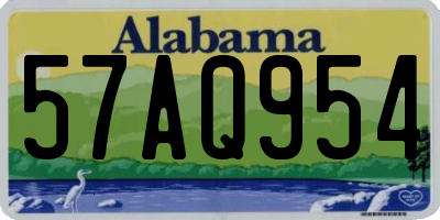 AL license plate 57AQ954