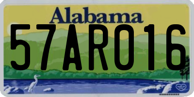 AL license plate 57AR016