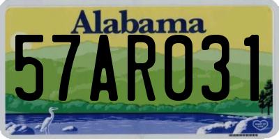 AL license plate 57AR031