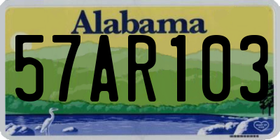 AL license plate 57AR103