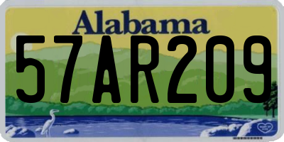 AL license plate 57AR209