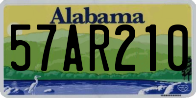 AL license plate 57AR210