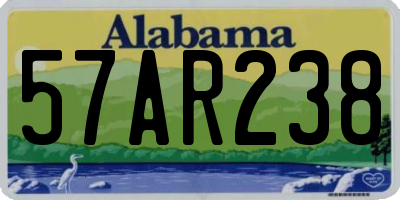 AL license plate 57AR238